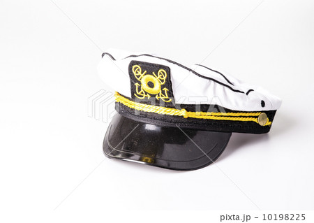 White Nautical hat isolated on white background White Nautical hat isolated on white background 10198225