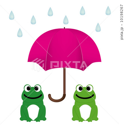 露 雨傘とカエル 露 雨傘とカエル 10198267