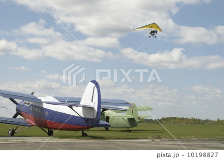 Paraglider over planes Paraglider over planes 10198827