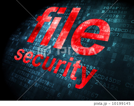 Security concept: File Security on digital background 10199145