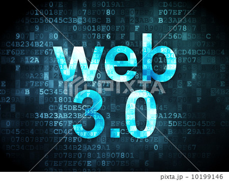 SEO web development concept: Web 3.0 on digital background 10199146