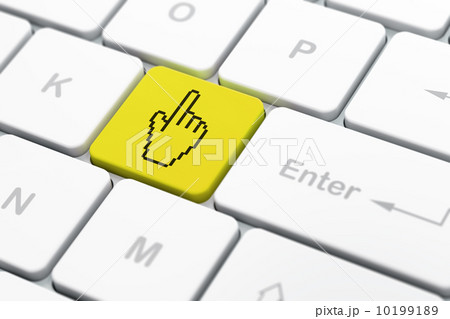 Web development concept: Mouse Cursor on computer keyboard backg 10199189