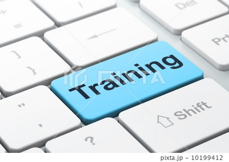Education concept: Training on computer keyboard background 10199412