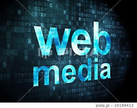 SEO web development concept: Web Media on digital background 10199413