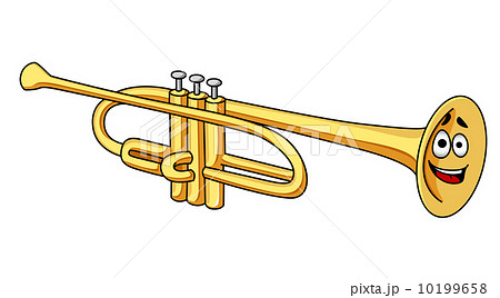 Cartoon brass trumpet 10199658