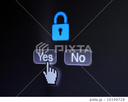 Privacy concept: Closed Padlock on digital computer screen Privacy concept: Closed Padlock on digital computer screen 10199728