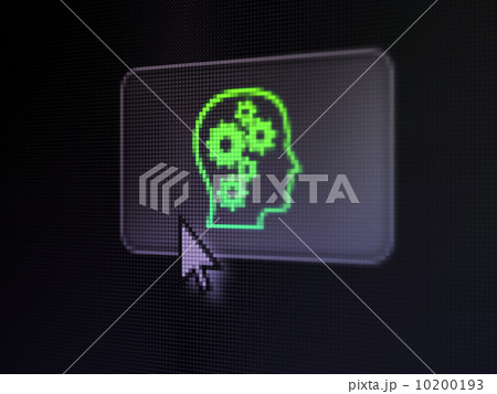 Marketing concept: Head With Gears on digital...のイラスト素材 [10200193] - PIXTA
