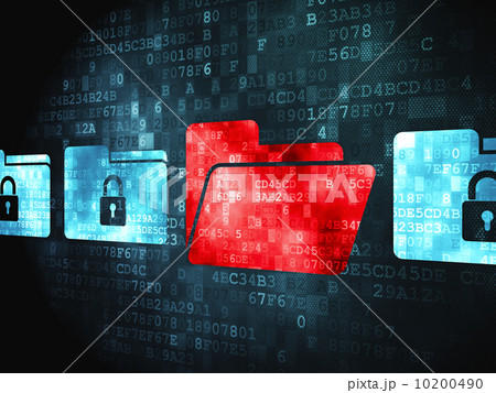 Finance concept: Folder With Padlock on digital background 10200490