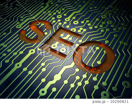 SEO web design concept: SEO on circuit board background SEO web design concept: SEO on circuit board background 10200821