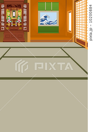 仏壇のある和室のイラスト 仏壇のある和室のイラスト 10200884