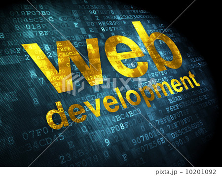 SEO web design concept: Web Development on digital background 10201092