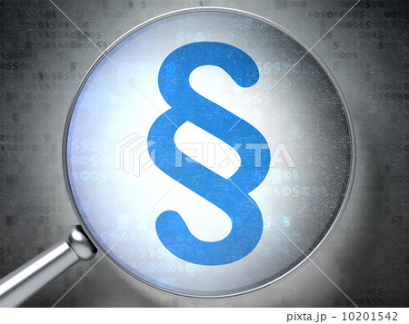 Law concept: Paragraph with optical glass on digital background Law concept: Paragraph with optical glass on digital background 10201542