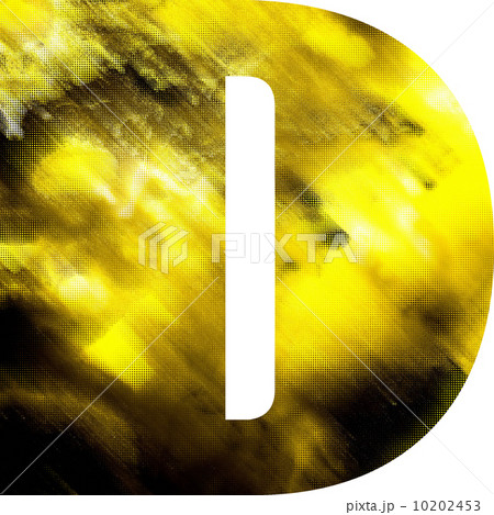 art blurred glass alphabet, goldenl ont on white background, sig 10202453