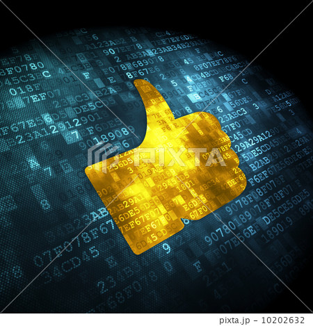 Social media concept: Like on digital background 10202632