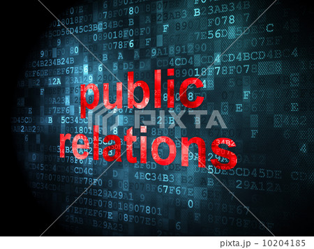 Advertising concept: Public Relations on digital background 10204185