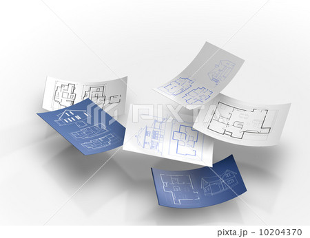 家の設計図のイラスト素材