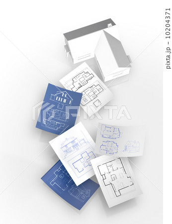 家の設計図のイラスト素材