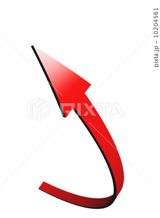 曲がる矢印のイラスト素材