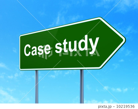 Education concept: Case Study on road sign background 10219536