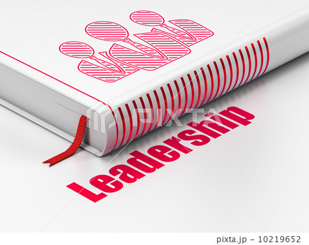 Business concept: book Business People, Leadership on white background 10219652