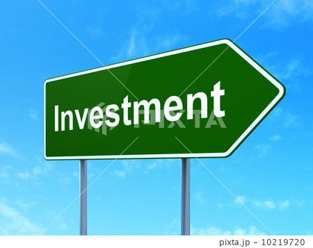 Business concept: Investment on road sign background 10219720