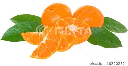 Ripe tangerines heap with leaf Ripe tangerines heap with leaf 10220222