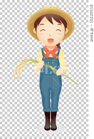Women's straw hat illustration Women's straw hat illustration 10220518