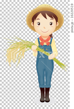 Women's straw hat illustration Women's straw hat illustration 10220519