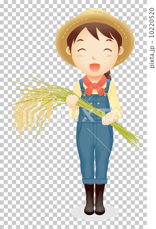 Women's straw hat illustration Women's straw hat illustration 10220520
