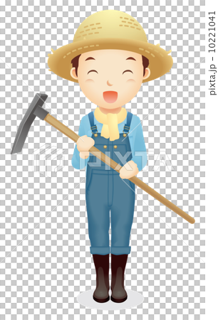 麦藁帽子の男性イラスト 10221041
