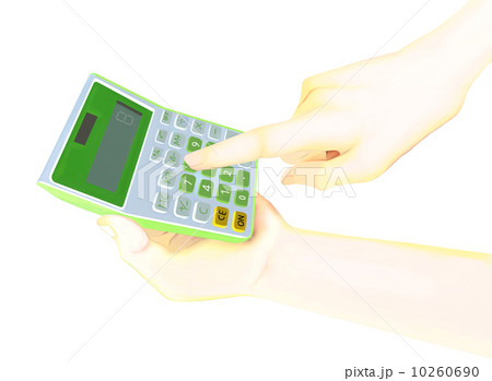 a hand with a calculator 10260690