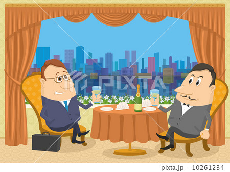 Two gentleman businessman in Restaurant 10261234