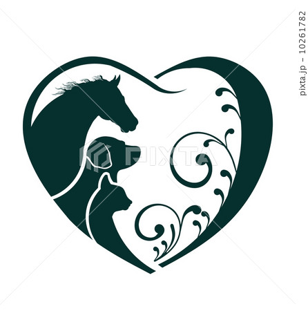 Logo Horse, Dog and Cat love heart Logo Horse, Dog and Cat love heart 10261782