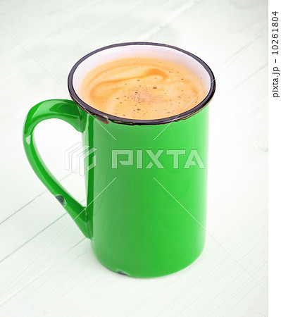 cup of Coffee on wooden vintage table 10261804