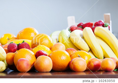 various fruits at table in  kitchen 10263050