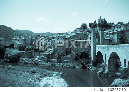 Vintage photo of old european town Vintage photo of old european town 10263230