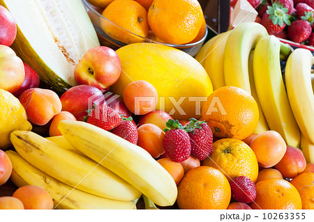 Many ripe fruits at table 10263355