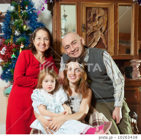 happy family at home in Christmas happy family at home in Christmas 10263438