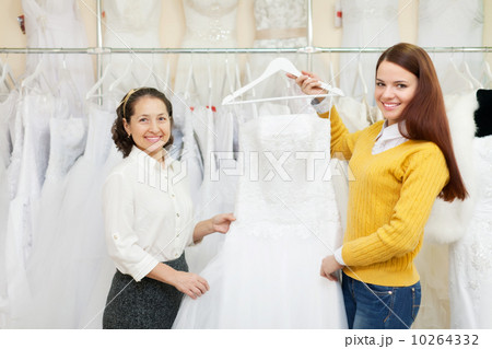 Two women choosing white dress Two women choosing white dress 10264332