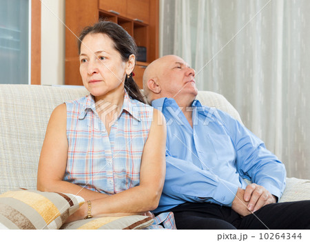 Family quarrel. Mature woman having conflict with senior man Family quarrel. Mature woman having conflict with senior man 10264344