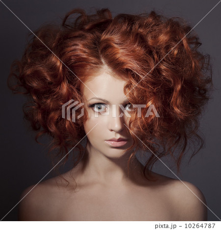 Fashion Portrait. Beautiful Woman. Curly Hair. 10264787