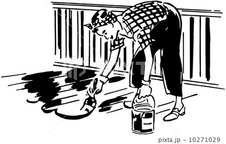 Lady Painting Patio Floor Lady Painting Patio Floor 10271029