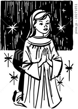 Girl Kneeling In Prayer 10271051