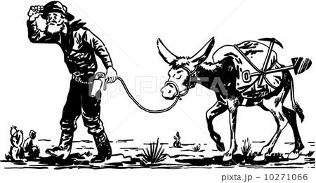 Prospector With Donkey 10271066
