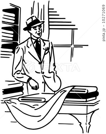 Man With Fabric Bolts Man With Fabric Bolts 10271069