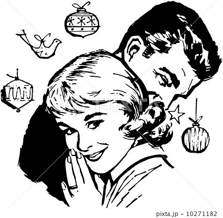 Retro Christmas Couple 10271182