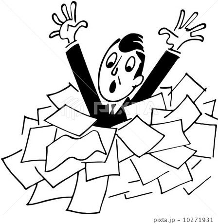 Man Drowning In Papers Man Drowning In Papers 10271931