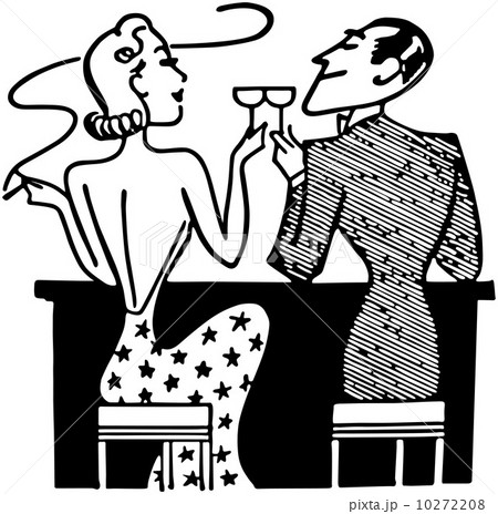 Couple Having Cocktails In Club Couple Having Cocktails In Club 10272208