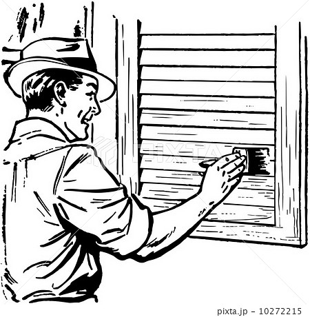Man Painting Shutters 10272215