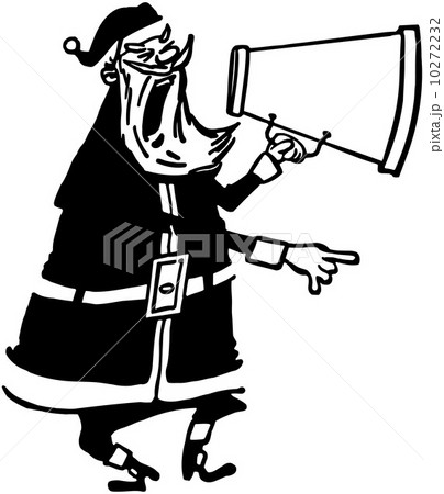 Santa With Megaphone 10272232